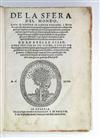 ASTRONOMY PICCOLOMINI, ALESSANDRO. De la Sfera del Mondo, Libri Quattro . . . De le Stelle Fisse, Libro Uno. 1548